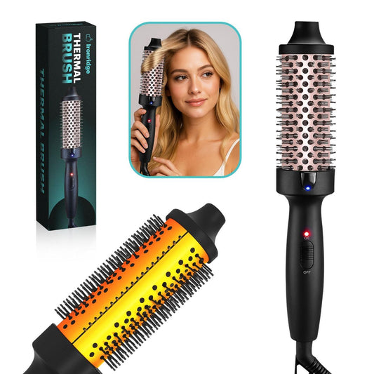 Ironridge® Thermal Brush Deluxe – Verwarmend – Met Meerdere Warmtestanden – Voor Styling & Volume – Geschikt voor Verschillende Haartypes – Voor Glad, Vol & Glanzend Haar – Gebruiksvriendelijk & Comfortabel Design**
