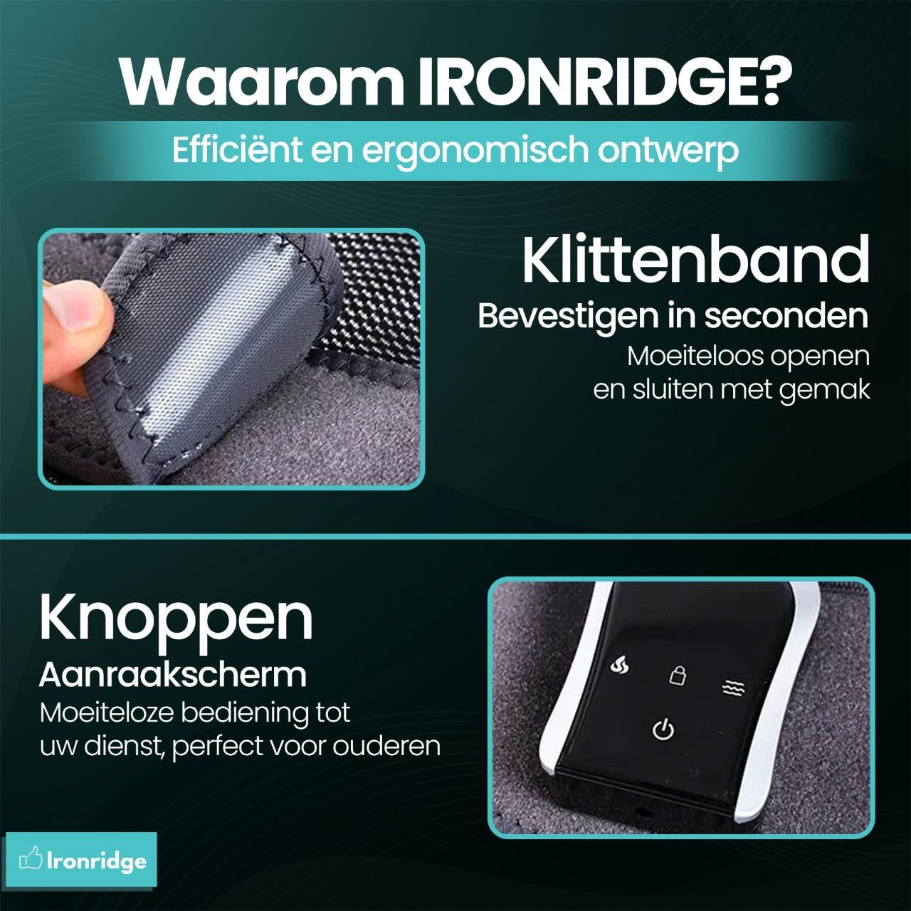 Ironridge® Kniemassage Apparaat Deluxe – Verwarmend – Met Meerdere Massagestanden – Verstelbaar Design – Voor Ontspanning & Comfort van de Knieën – Ideaal voor Thuis & Dagelijks Gebruik – Gebruiksvriendelijk & Comfortabel Ontwerp