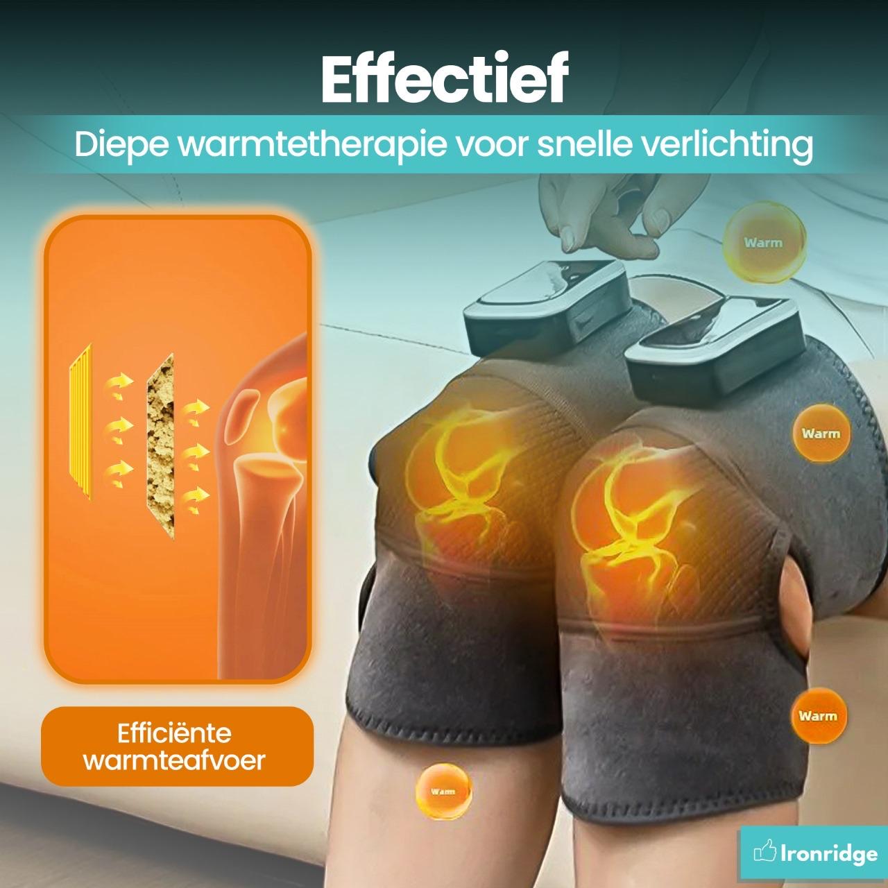 Ironridge® Kniemassage Apparaat Deluxe – Verwarmend – Met Meerdere Massagestanden – Verstelbaar Design – Voor Ontspanning & Comfort van de Knieën – Ideaal voor Thuis & Dagelijks Gebruik – Gebruiksvriendelijk & Comfortabel Ontwerp