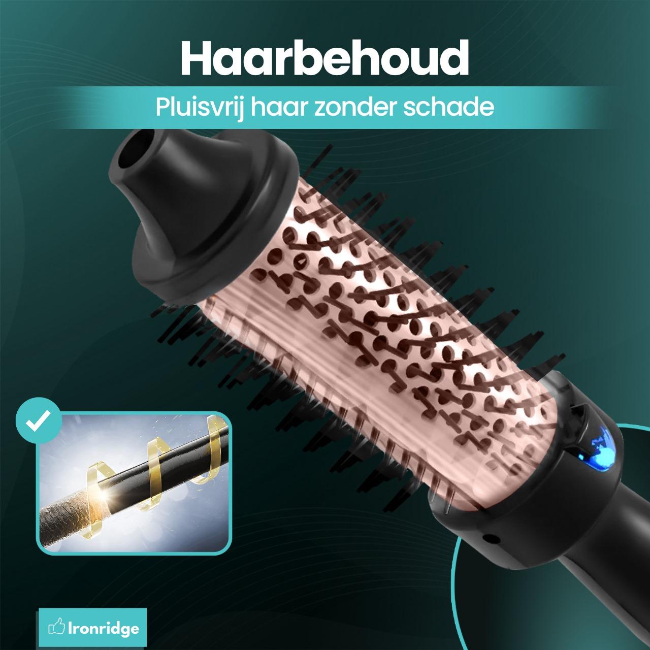 Ironridge® Thermal Brush Deluxe – Verwarmend – Met Meerdere Warmtestanden – Voor Styling & Volume – Geschikt voor Verschillende Haartypes – Voor Glad, Vol & Glanzend Haar – Gebruiksvriendelijk & Comfortabel Design**