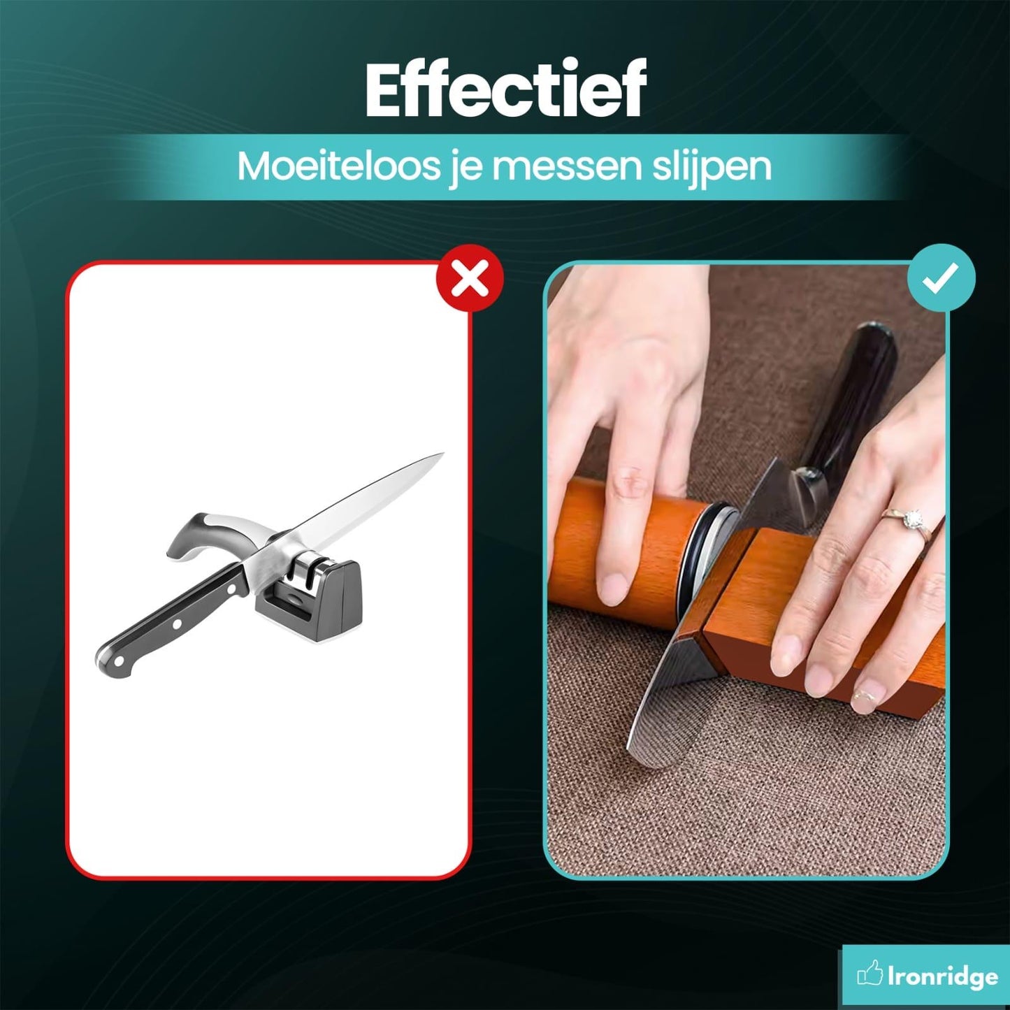 Ironridge® Messenslijper Set Deluxe – Professioneel – Met Meerdere Slijpstanden – Voor Keuken-, Koks- & Zakmessen – Voor Scherpe, Veilige & Nauwkeurige Snijresultaten – Duurzaam & Gebruiksvriendelijk Keukengerei