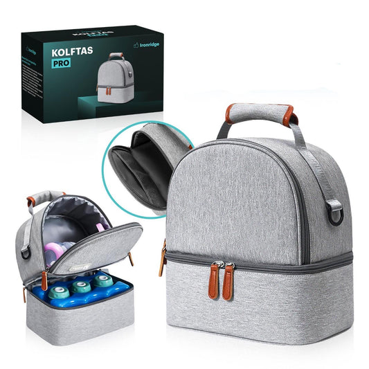 Ironridge® Kolftas Deluxe – Ruim & Geïsoleerd – Met Meerdere Opbergvakken – Voor Flesjes, Kolf & Accessoires – Ideaal voor Onderweg & Dagelijks Gebruik – Voor Georganiseerd, Veilig & Discreet Meenemen – Duurzaam & Gebruiksvriendelijk Design