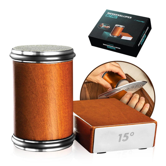 Ironridge® Messenslijper Set Deluxe – Professioneel – Met Meerdere Slijpstanden – Voor Keuken-, Koks- & Zakmessen – Voor Scherpe, Veilige & Nauwkeurige Snijresultaten – Duurzaam & Gebruiksvriendelijk Keukengerei