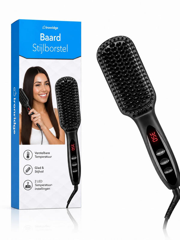 Ironridge® Professionele Haarborstel Premium – Ergonomisch – Antiklit – Voor Nat & Droog Haar – Geschikt voor Alle Haartypes – Voor Glad, Glanzend & Verzorgd Haar – Comfortabel & Duurzaam Design