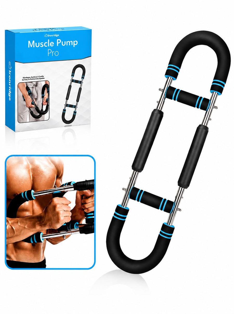 Ironridge® Muscle Pump - Multifunctionele Fitness Trainer - Fitness Accessoires - Fitness Apparaten Krachttraining - Fitness voor Boven- en onderlichaam - Borst en Armen - Rug en Schouders - Benen - Buikspieren - Chest Trainer - Buigveer